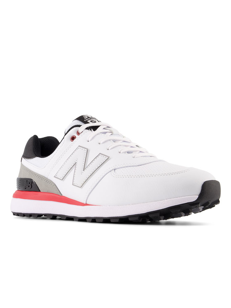 New Balance 574 Greens v2 Golf Shoes - White/Red/Black